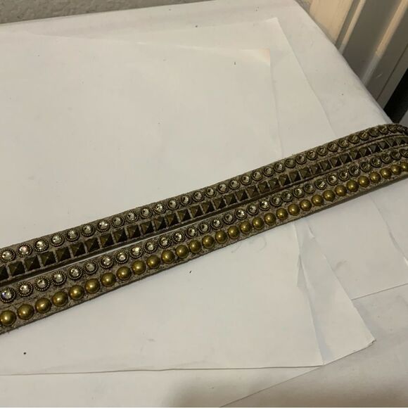 LeatherRock Stone and studded leather belt size M main image 4